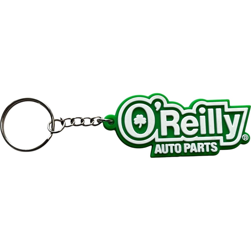 O'Reilly Auto Parts Green Rubber Logo Keychain – Promotional Fob